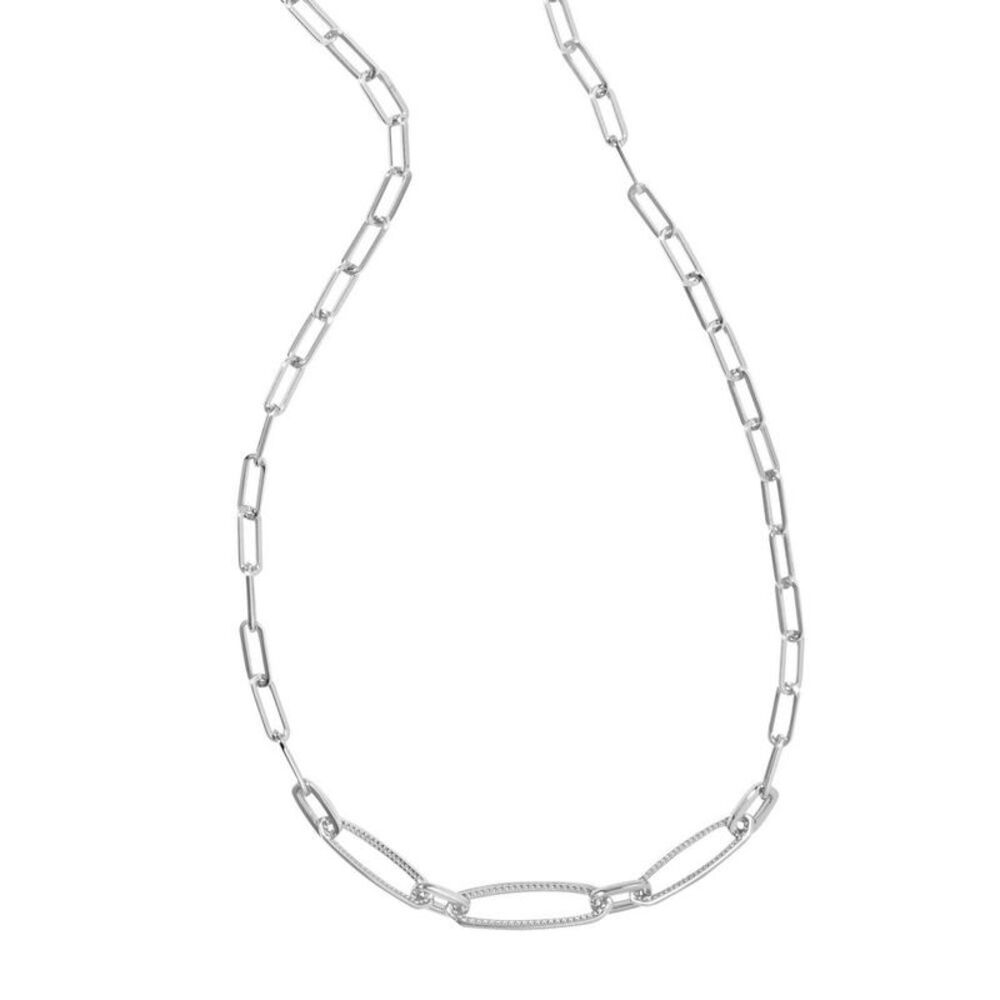 Kendra Scott Etta Rhodium Over Brass Chain Necklace - Silver